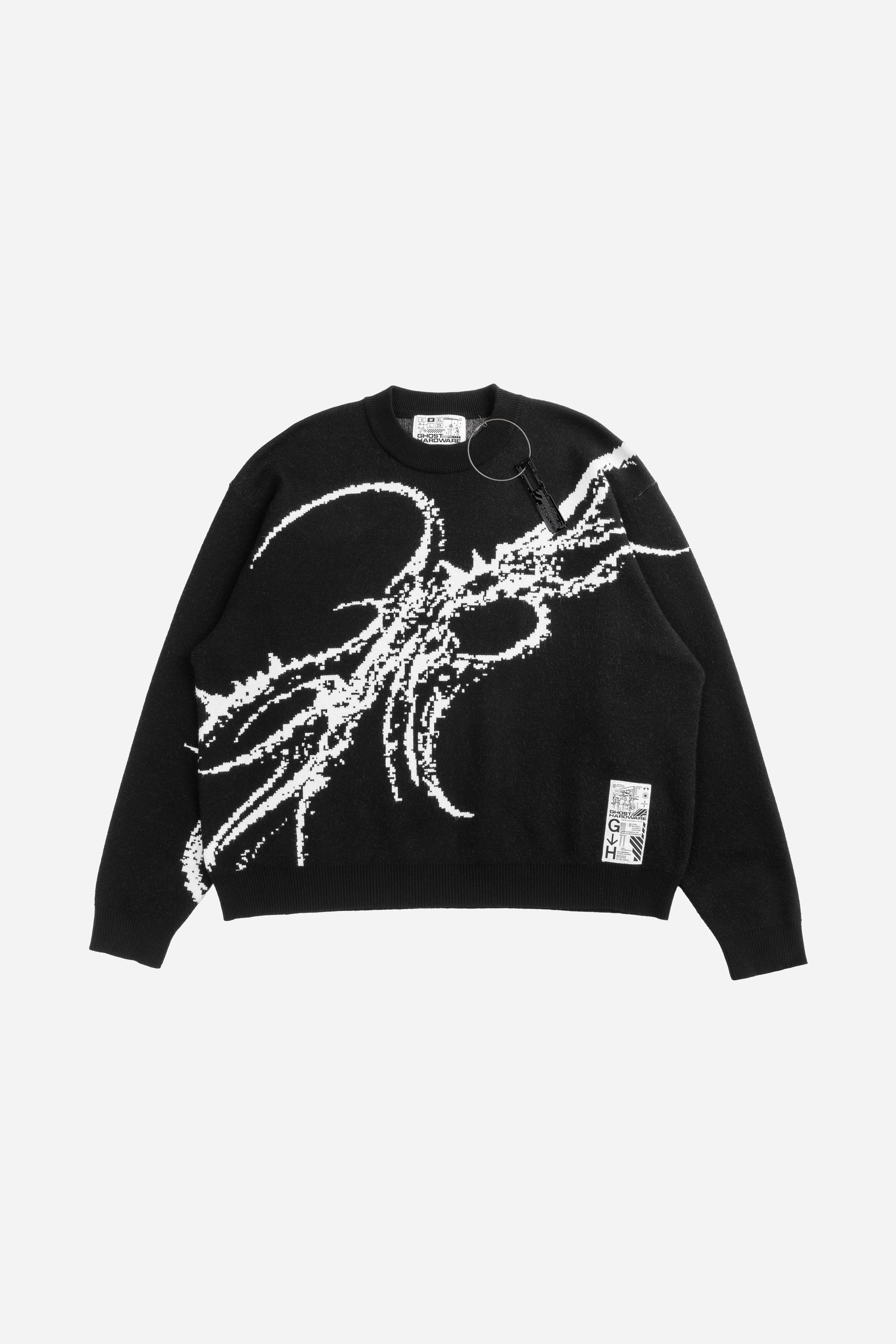 vaultroom GHOSTING CREWNECK / BLK Night Shift [ patch ] Sweater 