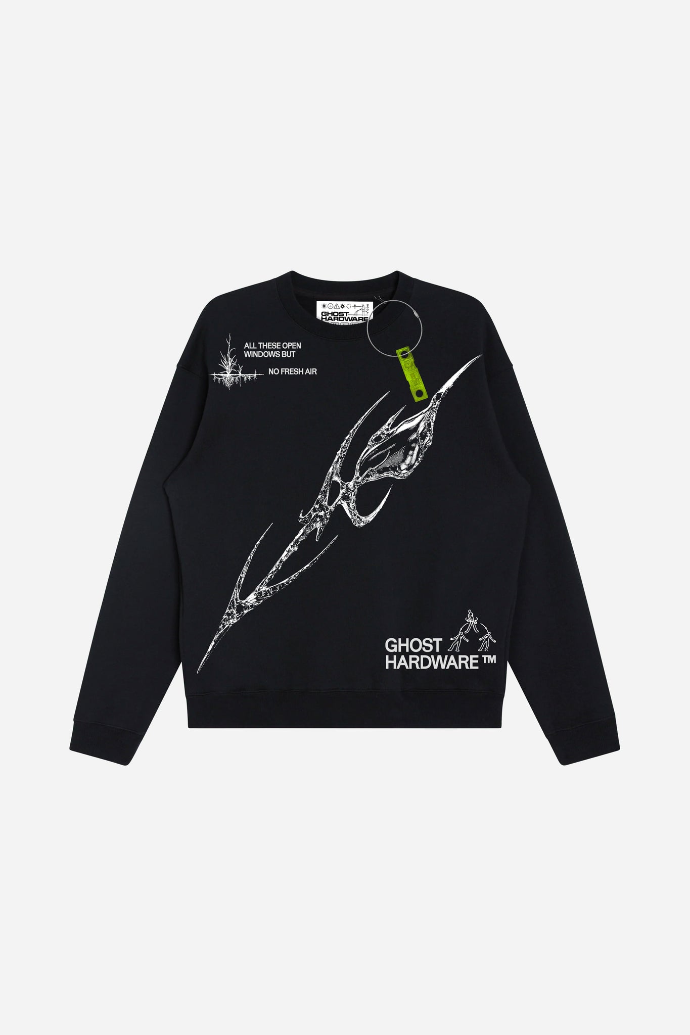 Delusions patch B Crewneck Ghost Hardware